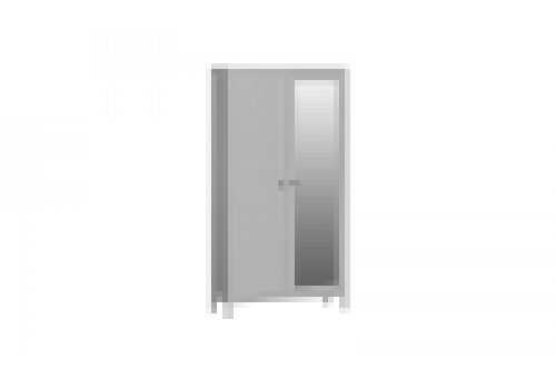 Шкаф для одежды 2-х дверный с комбинированными дверями, Фрея (1134*389*2104) Белый