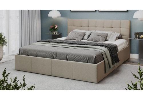 Кровать с ПМ «Эмма» (с подъемным механизмом) с заглушиной Велюр Confetti Smoke