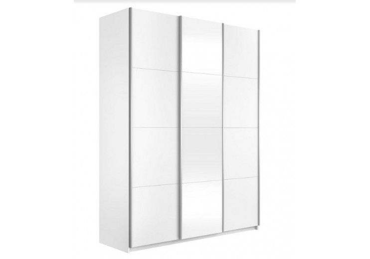 Шкаф-купе Прайм 3-х дверный (ЛДСП)Белый снег